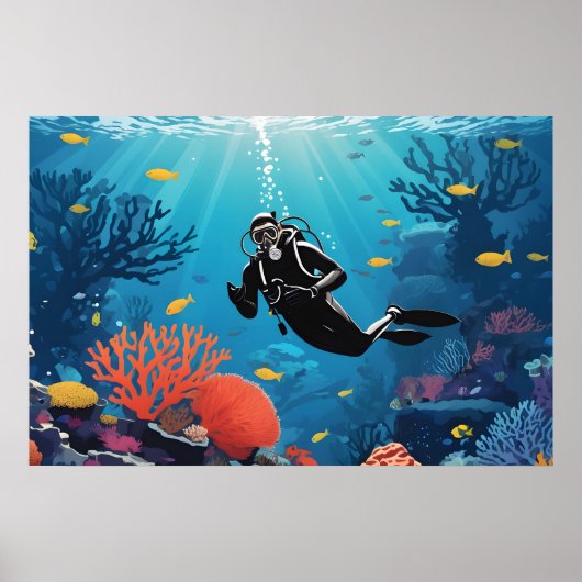 Scuba Diver Poster (Vorne)