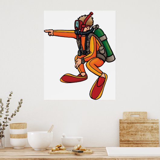 Scuba Diver Poster (Küche)