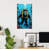 Scuba Diver Poster (Heimbüro)