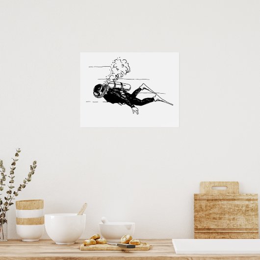 Scuba Diver Poster (Küche)