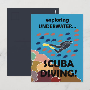 Scuba Diver Postkarte