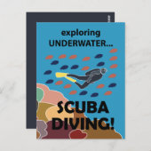 Scuba Diver Postkarte (Vorne/Hinten)