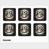 Scuba Diver Quadratischer Aufkleber (Blatt)