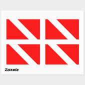 Scuba Diver Rechteckiger Aufkleber (Blatt)