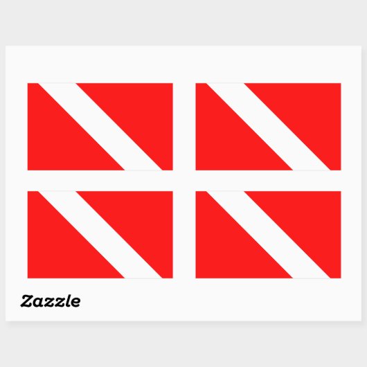 Scuba Diver Rechteckiger Aufkleber (Blatt)