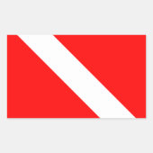 Scuba Diver Rechteckiger Aufkleber (Vorderseite)