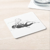 Scuba Diver Rechteckiger Pappuntersetzer (angewinkelt)