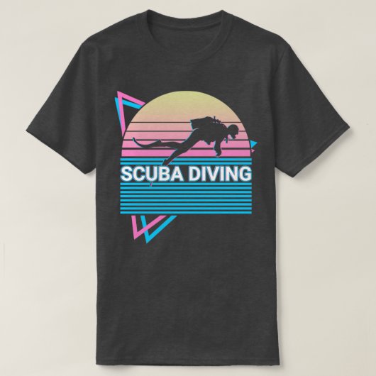 Scuba Diver Retro T-Shirt (Design vorne)
