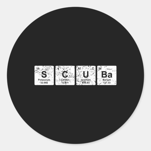 Scuba Diver Runder Aufkleber (Vorderseite)