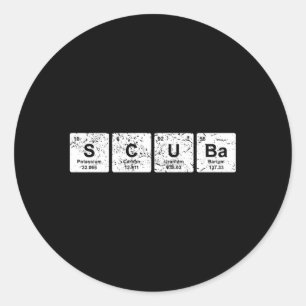 Scuba Diver Runder Aufkleber