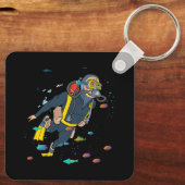 Scuba Diver Scuba Diver Dive Ocean Marine Life und Schlüsselanhänger (Rückseite)