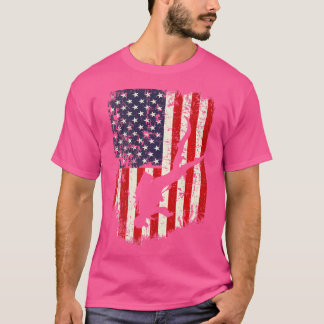 Scuba Diver Scuba Diving American Flag T-Shirt