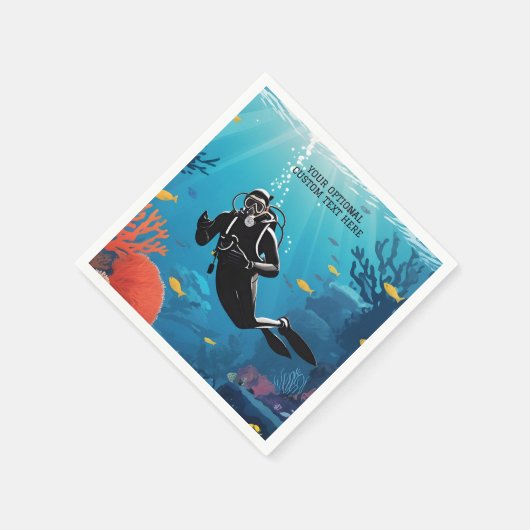 Scuba Diver Serviette (Ecke)