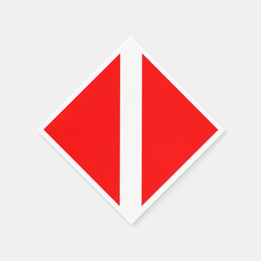 Scuba Diver Serviette (Ecke)