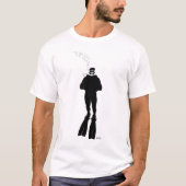Scuba Diver Silhouette (Mann) T-Shirt (Vorderseite)