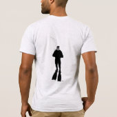 Scuba Diver Silhouette (Männlich hinten) T-Shirt (Rückseite)