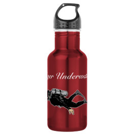 Scuba Diver Silhouette Stil personalisieren Edelstahlflasche