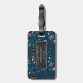 Scuba Diver Skeleton Divers & Coral Monogram Gepäckanhänger (Rückseite vertikal)