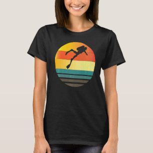 Scuba Diver Sunset Freediving Unterwasseraktivität T-Shirt