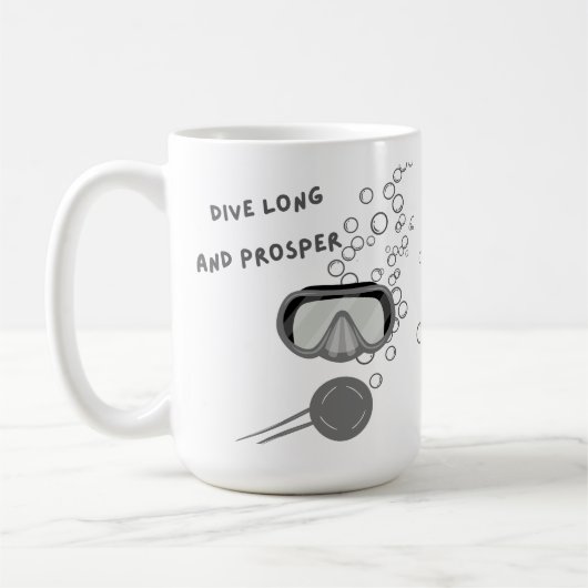 Scuba Diver Tasse, ein Geschenk für Taucher Kaffeetasse (Links)