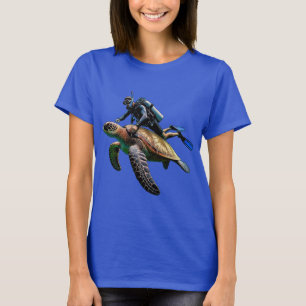 SCUBA Diver Tauchen Schwimmen mit einem Urwald T-Shirt