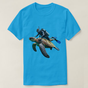 SCUBA Diver Tauchen Schwimmen mit einem Urwald T-Shirt