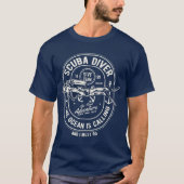 Scuba Diver the Ocean ruft T-Shirt (Vorderseite)
