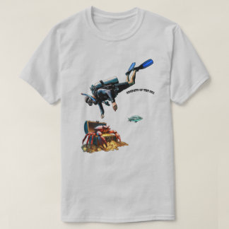 SCUBA Diver und eine Schatztruhe von Goldmünzen UR T-Shirt