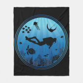 Scuba Diver Unterwasser Fleecedecke (Vorderseite)