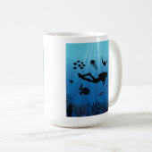 Scuba Diver Unterwasser-Meereswelt Kaffeetasse (VorderseiteRechts)