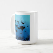 Scuba Diver Unterwasser-Meereswelt Kaffeetasse (Vorderseite Links)