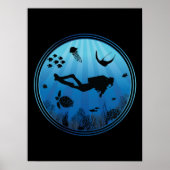 Scuba Diver Unterwasser Poster (Vorne)