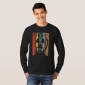 Scuba Diver Vintag Retro T-Shirt (Vorne ganz)