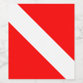 Scuba Diver Weinetikett (Einzelnes Label)