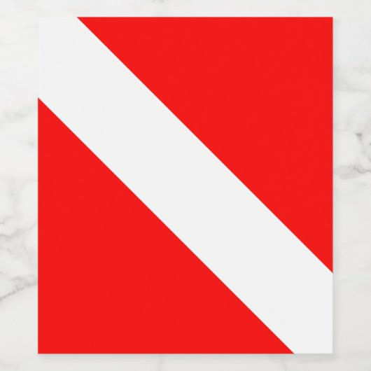 Scuba Diver Weinetikett (Einzelnes Label)