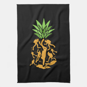 Scuba Divers Ananas Geschirrtuch