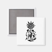 Scuba Divers Ananas Magnet (Vorderseite/Rückseite)