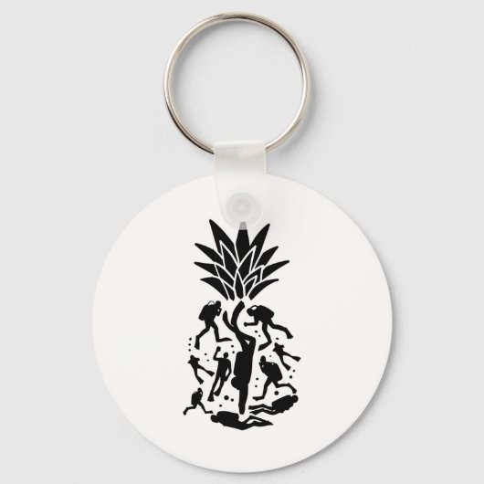 Scuba Divers Ananas Schlüsselanhänger (Vorderseite)