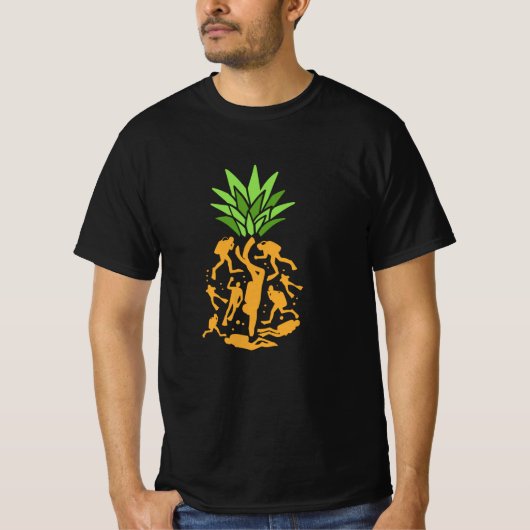 Scuba Divers Ananas T-Shirt (Vorderseite)