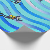 SCUBA DIVERS MIT NITROX TANK UND DOLPHIN GESCHENKPAPIER (Ecke)