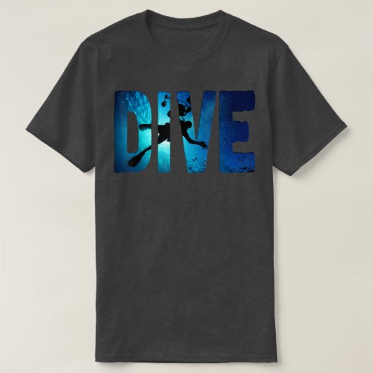 Scuba Divers Shadow Deep Swim blau & schwarz T-Shirt (Design vorne)