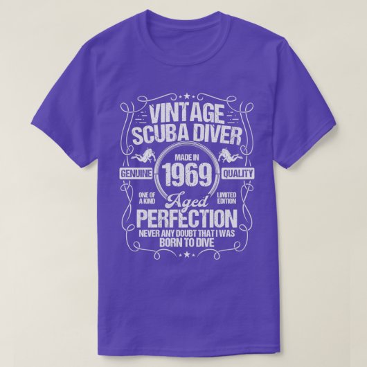 Scuba Diving Birthday Idea 1969 Scuba Diver T-Shirt (Design vorne)