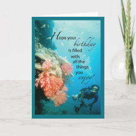 Scuba Diving Birthday Karte