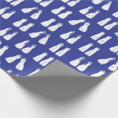 Scuba Diving Blau und Weiß Muster Geschenkpapier (Ecke)