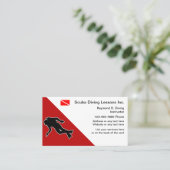 Scuba Diving Business Cards Visitenkarte (Stehend Vorderseite)