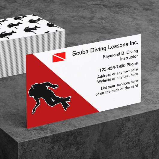 Scuba Diving Business Cards Visitenkarte