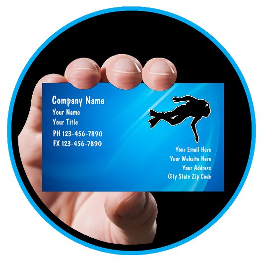Scuba Diving Business Cards Visitenkarte