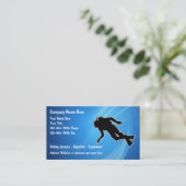 Scuba Diving Business Cards Visitenkarte (Stehend Vorderseite)