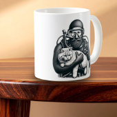 Scuba Diving Cat Vater Kaffeetasse