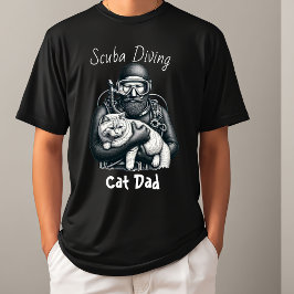 Scuba Diving Cat Vater T-Shirt